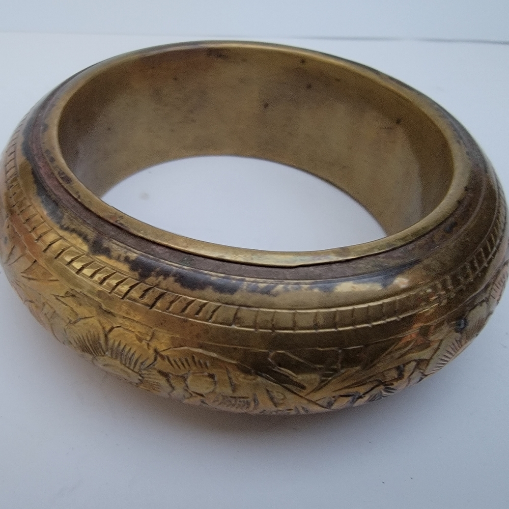 Vintage Bangle Brass Bracelet